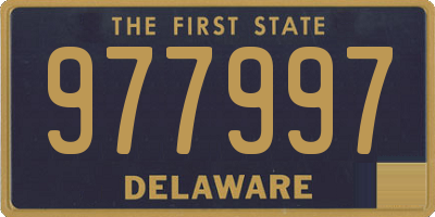 DE license plate 977997