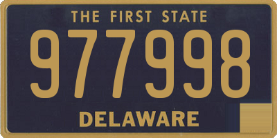 DE license plate 977998