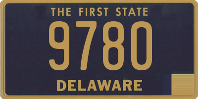 DE license plate 9780