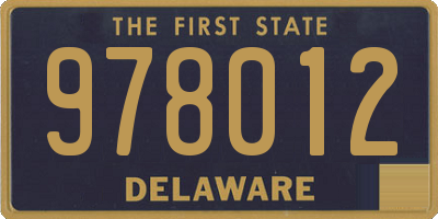 DE license plate 978012