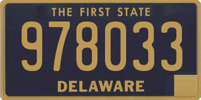 DE license plate 978033