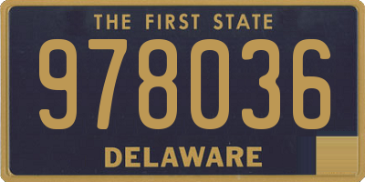 DE license plate 978036