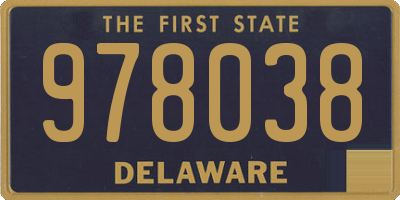 DE license plate 978038