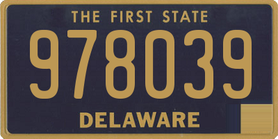 DE license plate 978039