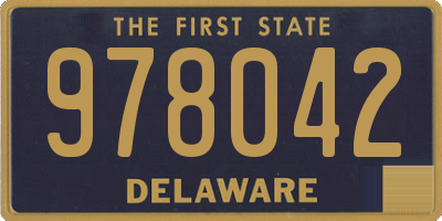 DE license plate 978042