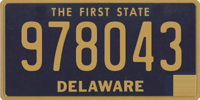 DE license plate 978043