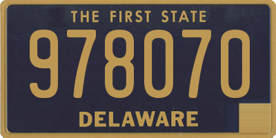 DE license plate 978070