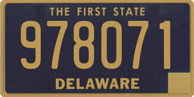 DE license plate 978071