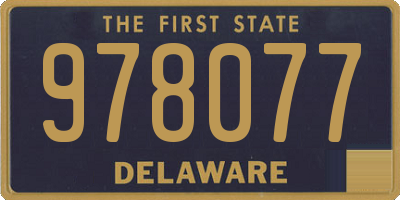 DE license plate 978077