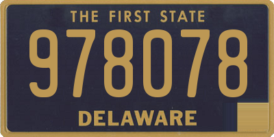 DE license plate 978078