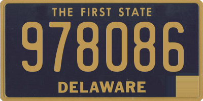 DE license plate 978086