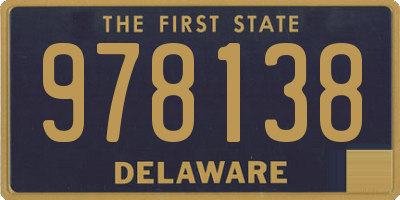 DE license plate 978138
