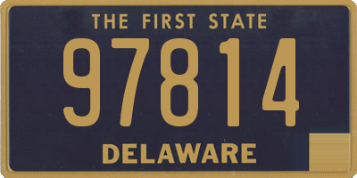 DE license plate 97814