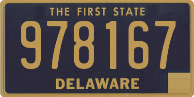 DE license plate 978167