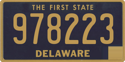 DE license plate 978223