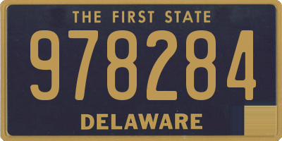 DE license plate 978284
