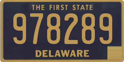 DE license plate 978289