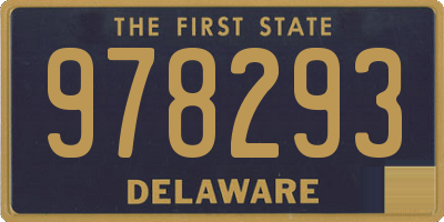 DE license plate 978293
