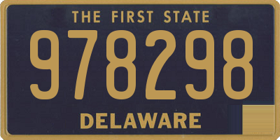 DE license plate 978298