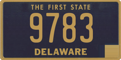 DE license plate 9783