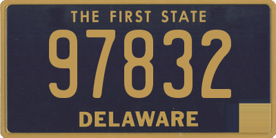 DE license plate 97832