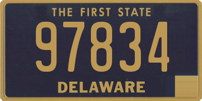 DE license plate 97834