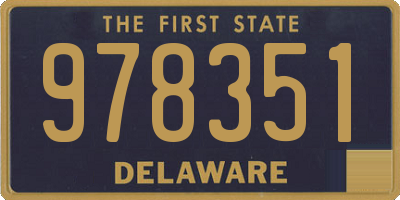 DE license plate 978351