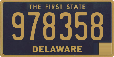 DE license plate 978358