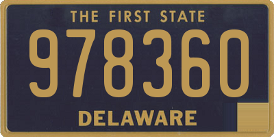 DE license plate 978360