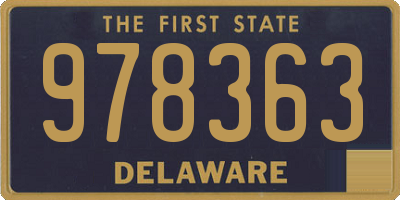 DE license plate 978363