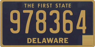 DE license plate 978364