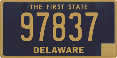 DE license plate 97837