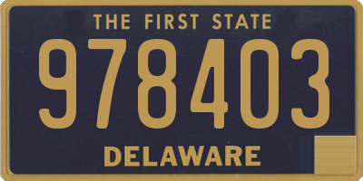 DE license plate 978403