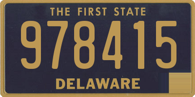 DE license plate 978415