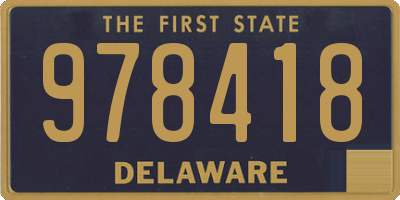 DE license plate 978418