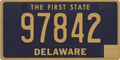 DE license plate 97842