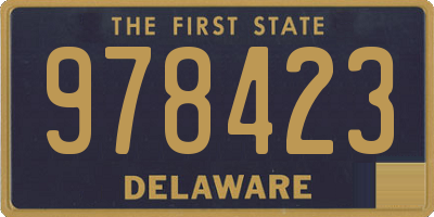 DE license plate 978423