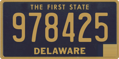 DE license plate 978425