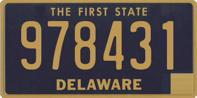 DE license plate 978431