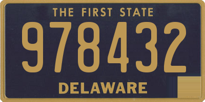 DE license plate 978432