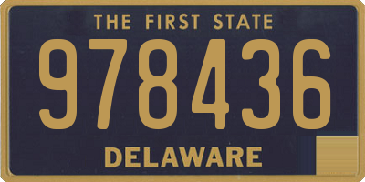 DE license plate 978436