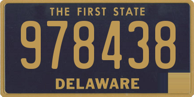DE license plate 978438