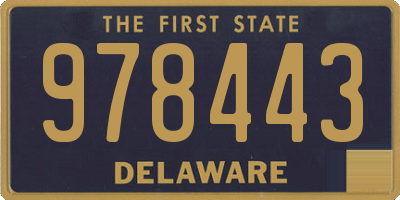 DE license plate 978443