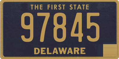 DE license plate 97845