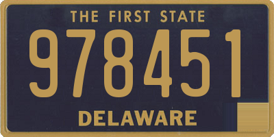 DE license plate 978451