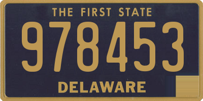 DE license plate 978453