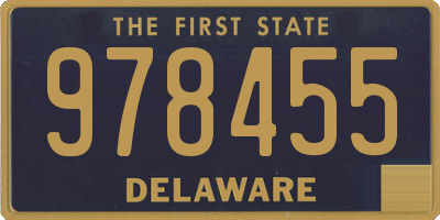 DE license plate 978455