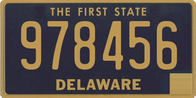 DE license plate 978456