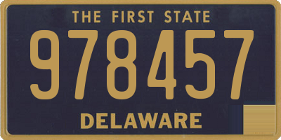 DE license plate 978457