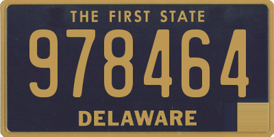 DE license plate 978464